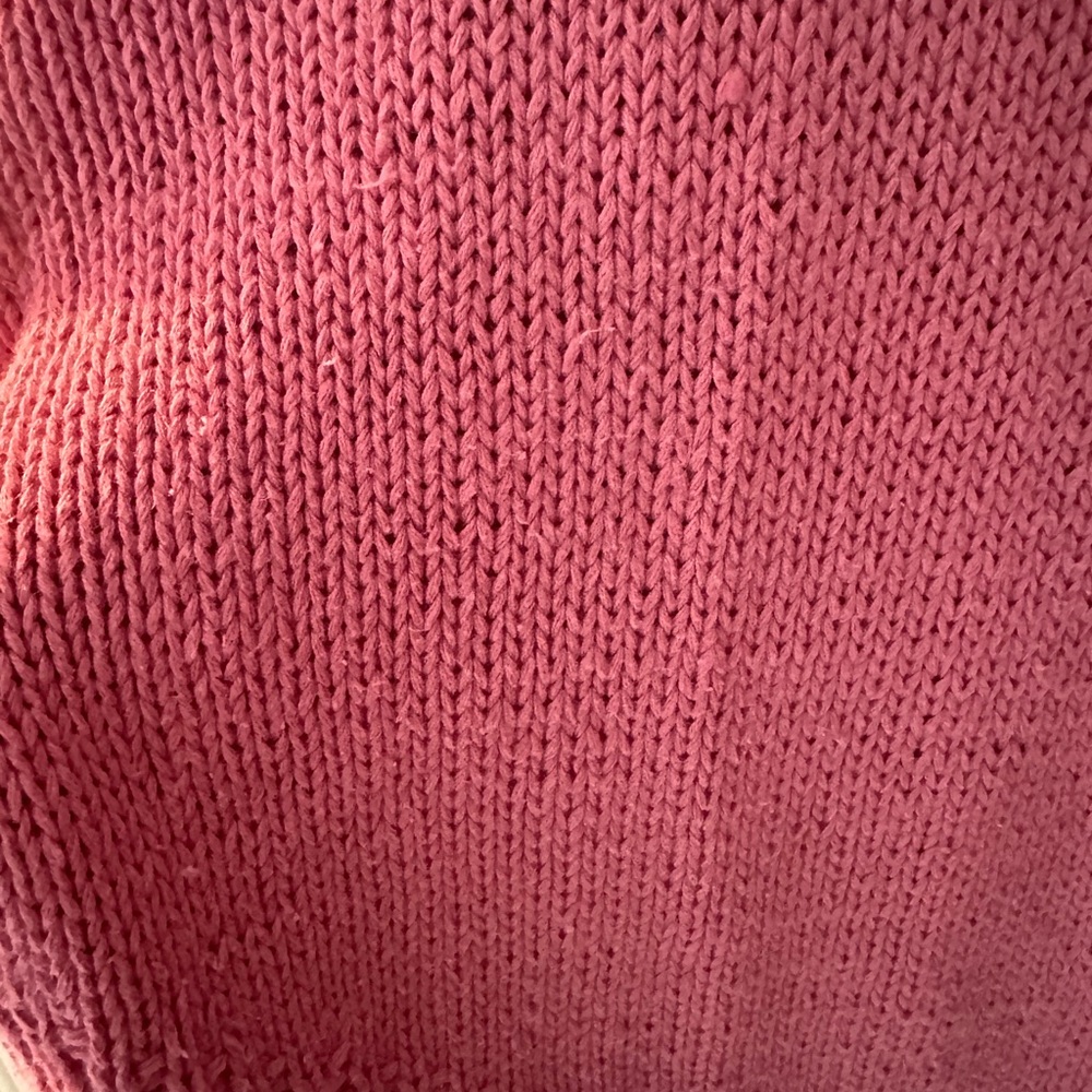 Vintage 80s HAND KNIT Pink Women's Sweater by the eagle’s eye Size L - Picture 9 of 9